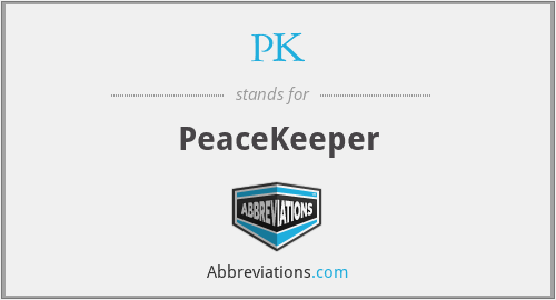 What does peacekeeper stand for?