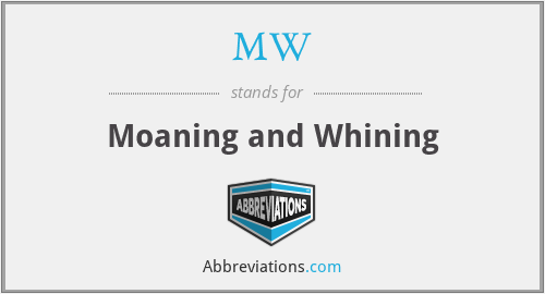 What does moaning stand for?