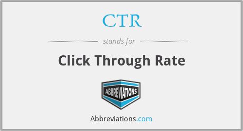 What does CTR stand for?