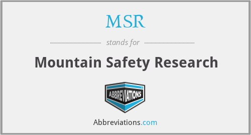 What does MSR stand for?
