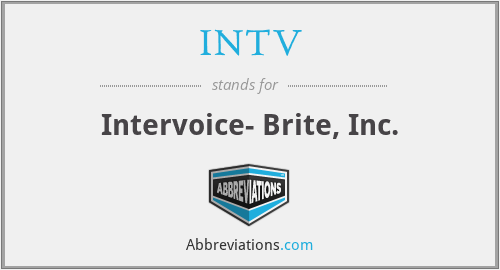 What does INTV. stand for?