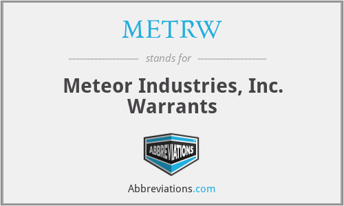 What does METRW stand for?