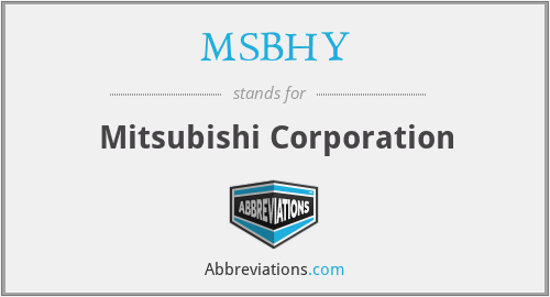 MSBHY - Mitsubishi Corporation